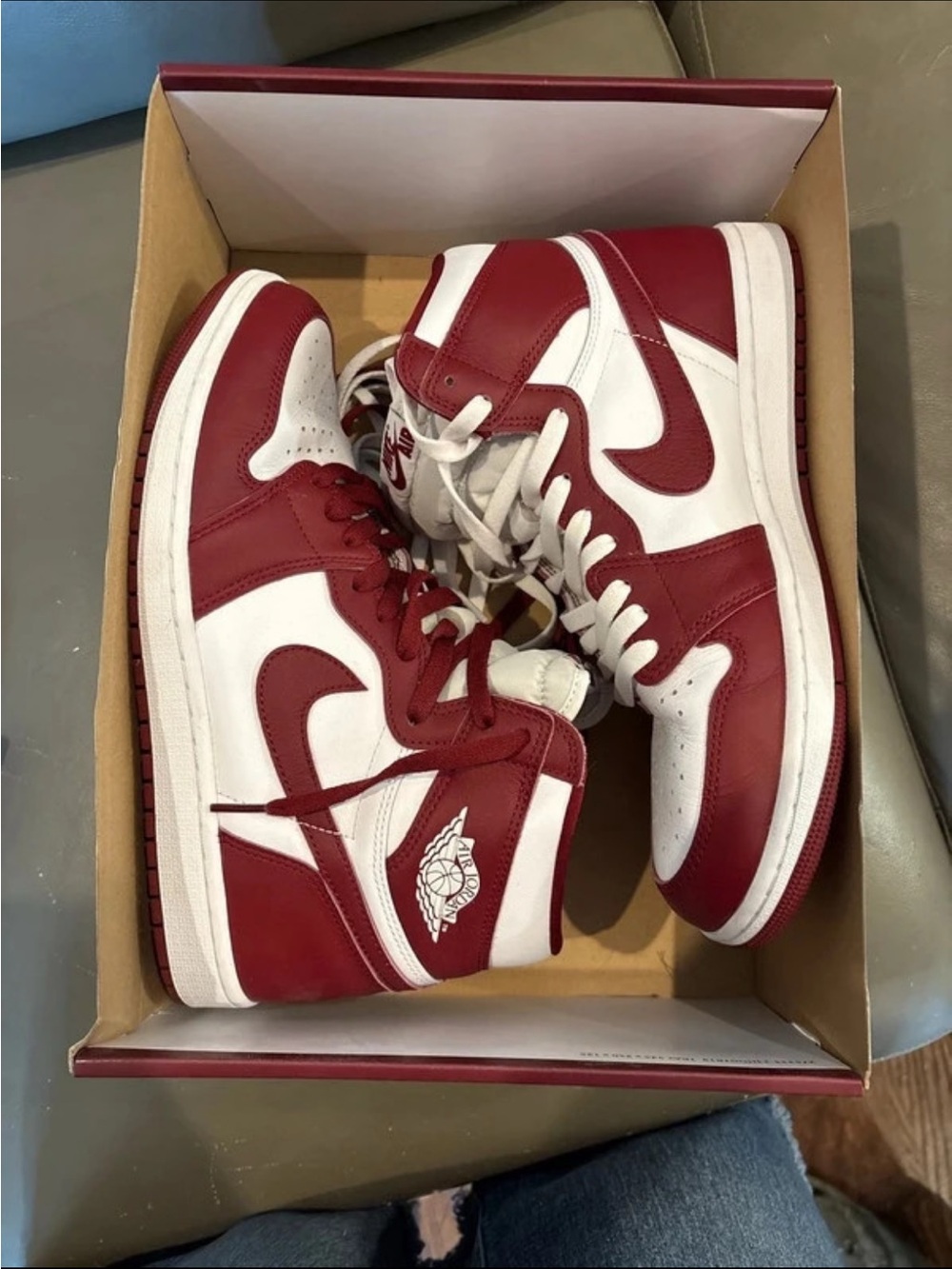Nike Air Jordan 1 High - White/Red Men's Sneakers